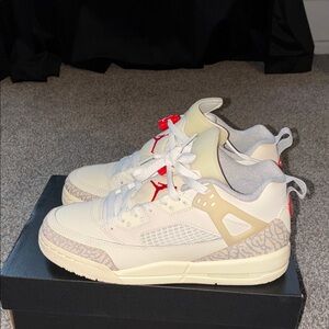 Jordan White and Red Sneakers